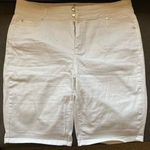 Love & Legend - White Jean Shorts